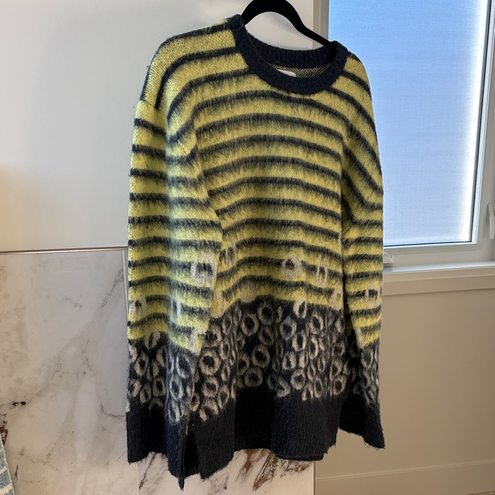 Ultra soft long striped sweater